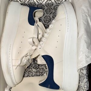 Alexander Mcqueen White and Blue Sneakers
